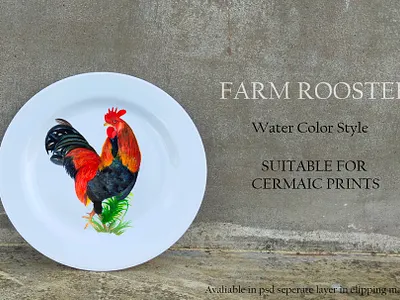 ROOSTER SEAMLESS PRINT PATTERN