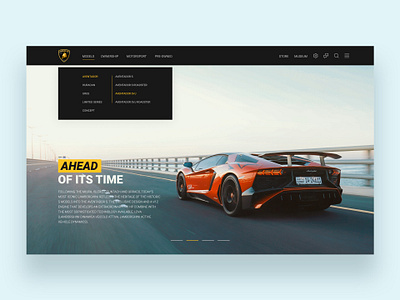 Lamborghini Website Concept Design car lamborghini landing landingpage ui uiux ux website website concept website design