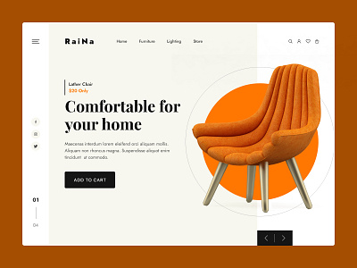 Furniture Landing Exploration 2020 trend adobe xd colorful decor furniture furniture landing header interior design landing page layout exploration minimal