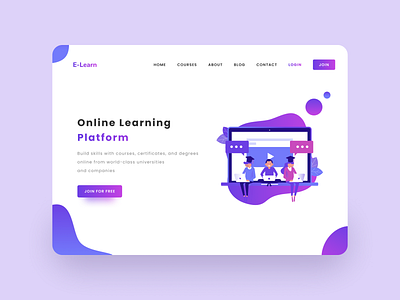 E-Learn - Landing Page Redesign appdesign behance dailyui designer e learning elegant minimal online learning stark trent ui ui inspiration uidesign uiux uiuxdesign user interface design uxdesign webdesign webdesigner website