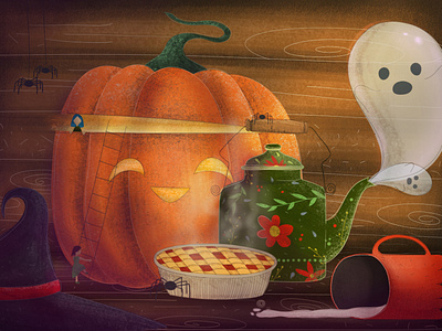 Halloween party 2d character 2d illustration apple pie illustration ch character design character idea character illustration concept design design digital art halloween halloween illustration halloween theme illustration pumpkin spider illustration witch hat