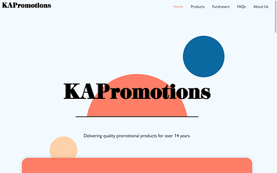 KAPromotions website design graphic design typography web design