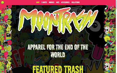Moontrash Apparel website design graphic design illustration logo web design
