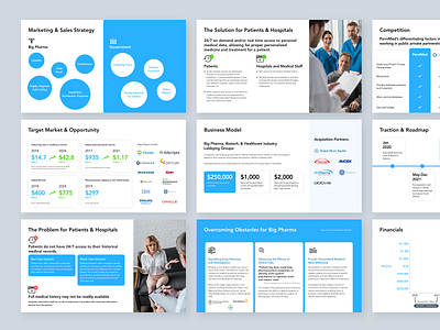 Pitch Deck for Medical Health Care Startup bright deck design design graphics design illustration interface design investor investor deck keynote presentation medical medical design pitch deck pitch deck design pitchdeck presentation design presentation layout template design