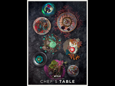 CHEF´S TABLE POSTER 3d animation adobe art artdirection cgi cinema4d documentary film illustration maxon movie netflix poster art poster design tv