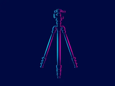 Tripod For Phone And DSLR art background color colorful cover creative decoration design drawing element graphic illustration phone sign stand style symbol