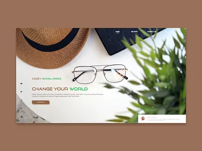 Cozzy Sunglasses ui web webdesign