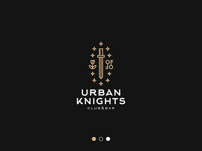 Knightly Monogram Logo abstract bar logo branding clean club logo gennady savinov logo design geometric knight logo logo design minimalistic minimalistic logo modern monogram symmetric