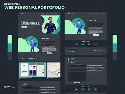 WEB PERSONAL PORTOFOLIO dailyui design icon illustrator logo mobile app design ui ui ux ui design uiux user interface user interface design userinterface ux web web design web illustration web interface webdesign website