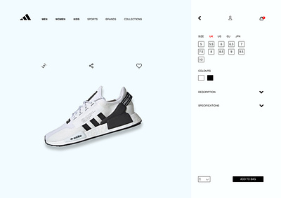 Adidas Web Concept UI adidas concept design layout design shoes ui ui design website design