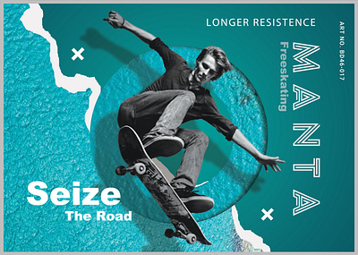 Manta Freeskating branding design flat graphic design graphics illustration photoshop poster typography