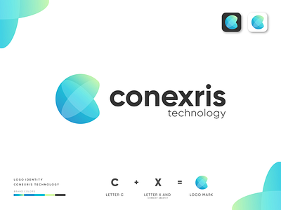 C+X For Conexris | Modern Logo Design abstract app logo best logo brand identity branding c letter data digital gradient graphicbooss lettermark logo minimal modern logo tech technical technology typography x letter zahidbrand