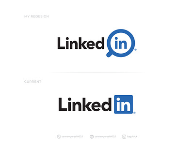 LinkedIn - Logo Redesign brand identity brand identity design branding concept design icon design job application linked in linkedin logo logo design modern modern design rebrand rebranding redesign redesign concept redesign tuesday refresh search icon simple