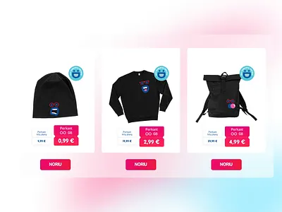 Merchandise cards backpack black blue blur branding bright cap cards cta emoji frosted glass hoodie merchandise pildyk red telecommunications