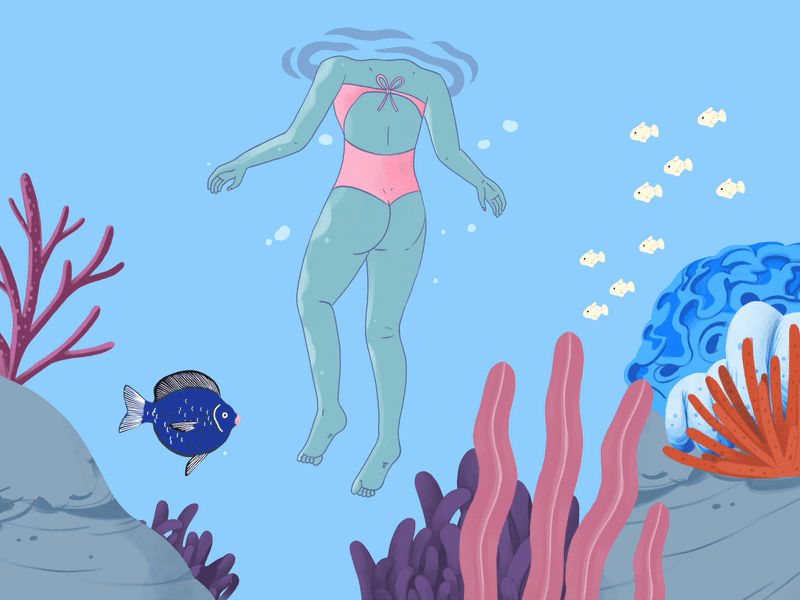 Swimming animation color design digitalart drawing finland finnish girly illustration loop motion motion design motion graphic motion graphics