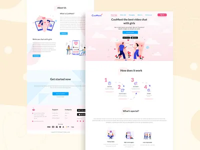 CoolMeet landing page redesign landing page redesign web development website website concept website design