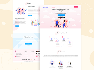 CoolMeet landing page redesign landing page redesign web development website website concept website design