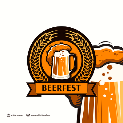 beerfest logo animation branding coreldraw design design art ilustration ilustrator logo sketch vector
