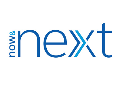Saleforce: Now & Next (X as arrow) branding future logo next nwo saas salesforce technology type only