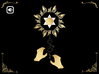 Double Hand with Sun Shine illustration