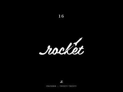 Inktober20 Day 16 creative graphicdesign icon illustration illustrator inktober inktober2020 logo rocket logo typography vector