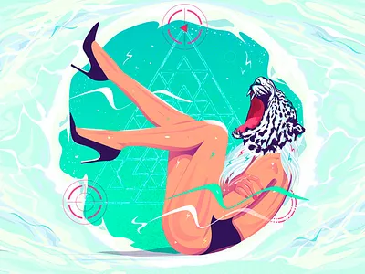 Cheetah girl cover design coverartwork design digitalart girl character illustration lion head vectorart