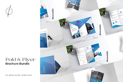 Fold & Flyer Brochure Bundle branding brochure bundle business catalogue clean download elegant fashion flyer flyer design flyer template magazine modern portfolio template