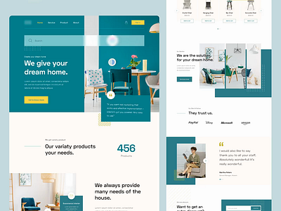 Camelia Landing Page app branding clean furniture interaction design interior landingpage ui uidesign uiux uiuxdesign userinterface ux uxdesign web webdesign website