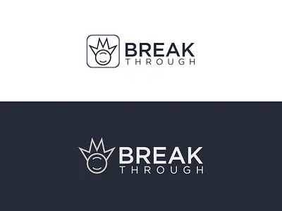 Break Through Logo | King Logo | rebuilding logo | Minimal brand identity branding design flat illustrator lettering logo minimal real estate typography