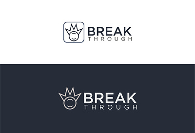 Break Through Logo | King Logo | rebuilding logo | Minimal brand identity branding design flat illustrator lettering logo minimal real estate typography