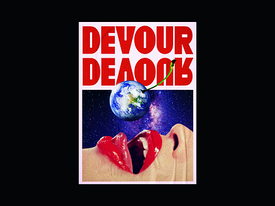 Devour design manipulation poster procreate