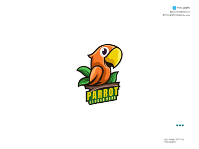 parrot Mascot Logo animal bird branding corporate design icon illustration logo logo design logotype parrot vector