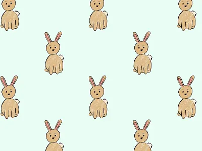 Be hoppy art background bunnies bunny cute design digital digitalart drawing illustration rabbit rabbits seamless surfaceart surfaceart