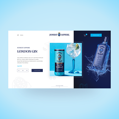 Bombay Sapphire Website Redesign adobexd app app design branding design designs interface redesign typography ui ux web webdesign