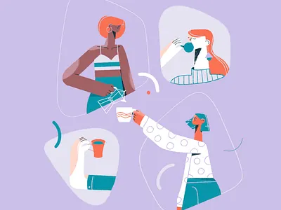 May your coffee kick in before the reality does adobe illustrator character character design coffee illustration freelance illustrator vector illustration