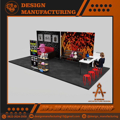 Booth Design 2d 2d drawing 3d animation 3d art 3d artist 3d design 3d model 3d modeling 3dsmax architechture architecture autodesk design designer engineering fusion360 machinelearning manufacture manufacturing solidworks