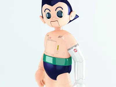 Tetsuwam ATOM/Astro Boy tribute 01 3d modeling android anime astro boy astroboy atom bjork characterdesign cinema 4d cyberpunk fanart illustration manga motion design osamu tezuka robot tribute