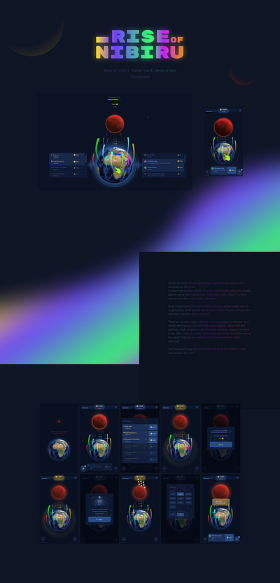 Game: Rise of Nibiru design earth games games design hypercasualgames mobilegames planets space