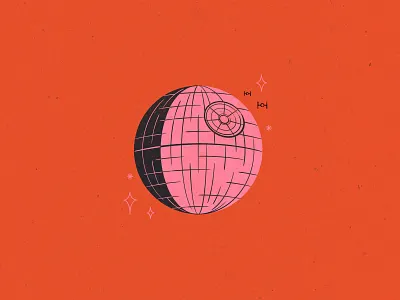 Vectober 18 // Trap death star feminine illustration inktober star wars texture trap vectober vintage