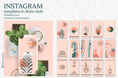 Boho Social Media Stories Layout blog blogger boho elegant instagram stories template instagram story instagram story template instagram template media minimal modern pack posts simple social media social media pack social media template social media templates stories template