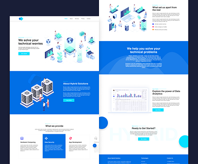 Tech Website agency design agency landing page agency website design landing page landing page design tech website ui ui design ux web website design