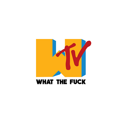 WTV art comedy comedy central design flat funny icon illustration illustrator lettering logo minimal mtv nsfw type typography vector what the fuck wtf