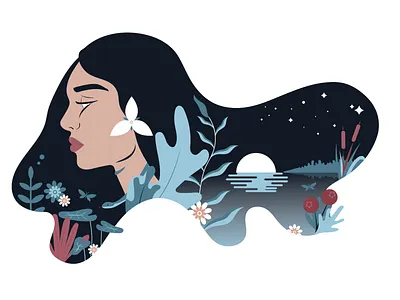 Island Girl face flora hawberry lake lake huron manitoulin island nature water woman