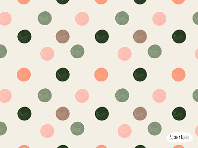 Polka dot Pattern Design art licensing brown cute design dots fabric design fun green illustration illustrator kids fabric design minimal pattern pattern designer photoshop pink polkadots