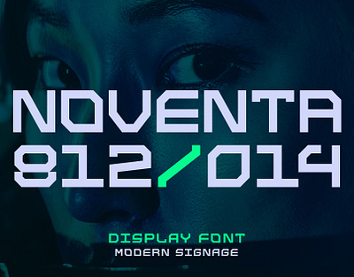 Noventa 812 Display 014 Font futuristic