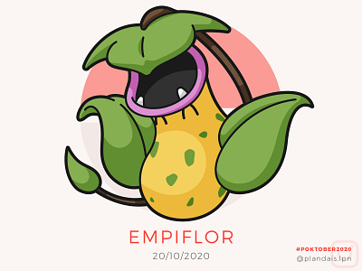 Empiflor / Victreebel - Poktober 2020 challenge dessin draw drawing empiflor fleur flower illustration illustrator october octobre plant planter pokemon pokemon art poktober poktober2020 twenty vector victreebel