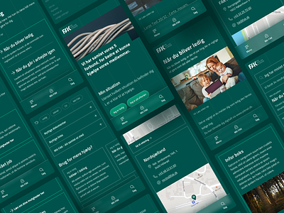 Din Faglige A-kasse - Mobile Screens accordion article page contact contact page content frontpage images lists mobile mobile design mobile navigation navigation news responsive website search