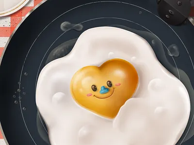 My not very happy breakfast bread breakfast design egg food illustration photoshop