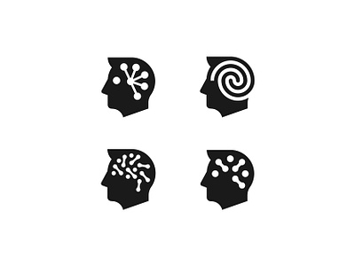 Thoughts brain head human icon idea logo mark mind neuro symbol think thought