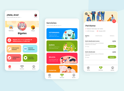 Pet Care App Design app app design design figma figmadesign flat icon mobile app mobile app design ui ux